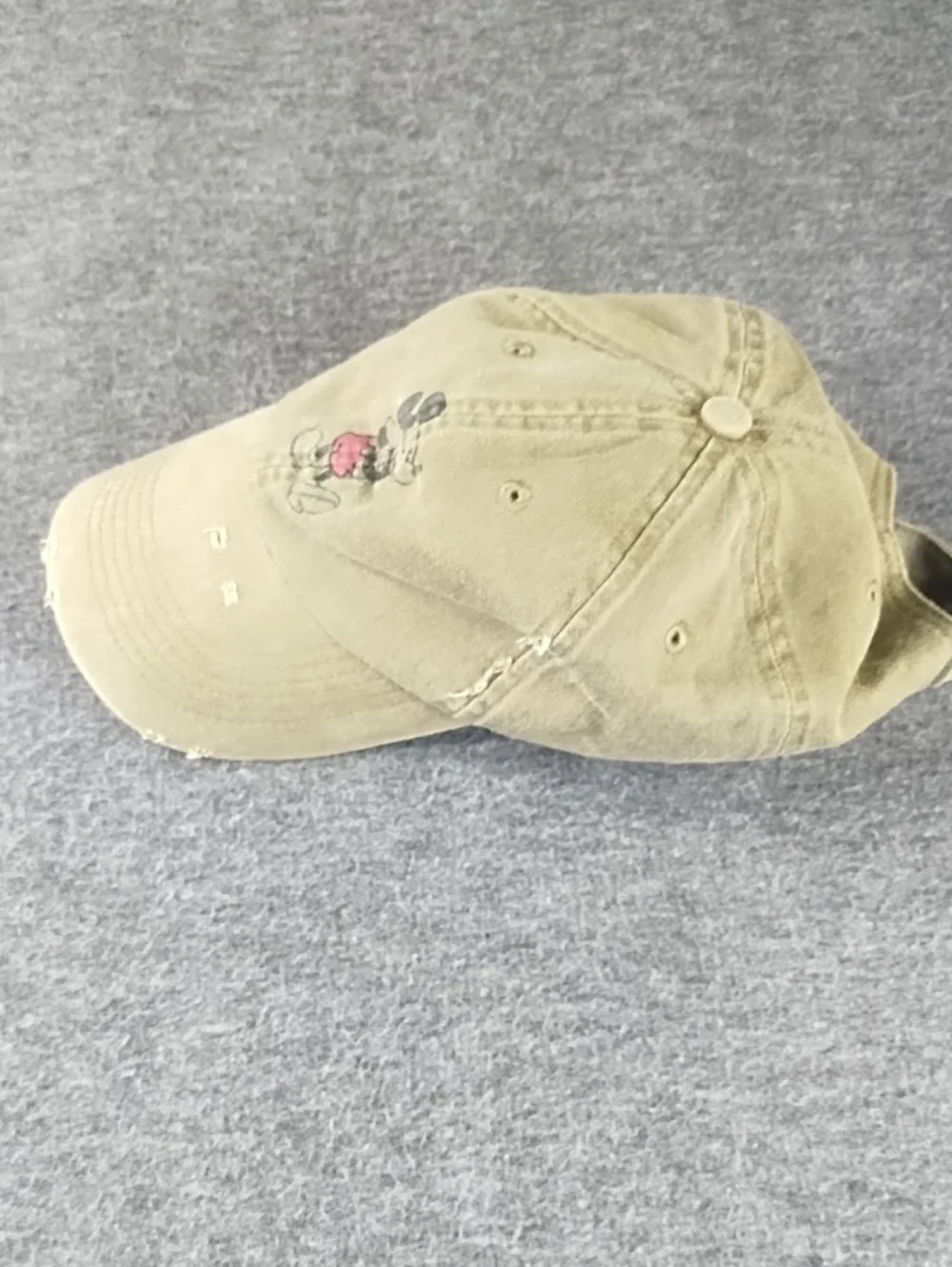 Disney Olive Green Baseball Cap with Mickey Graphic